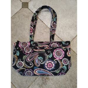 Vera Bradley Black Bandana Swirl Purse 15"
